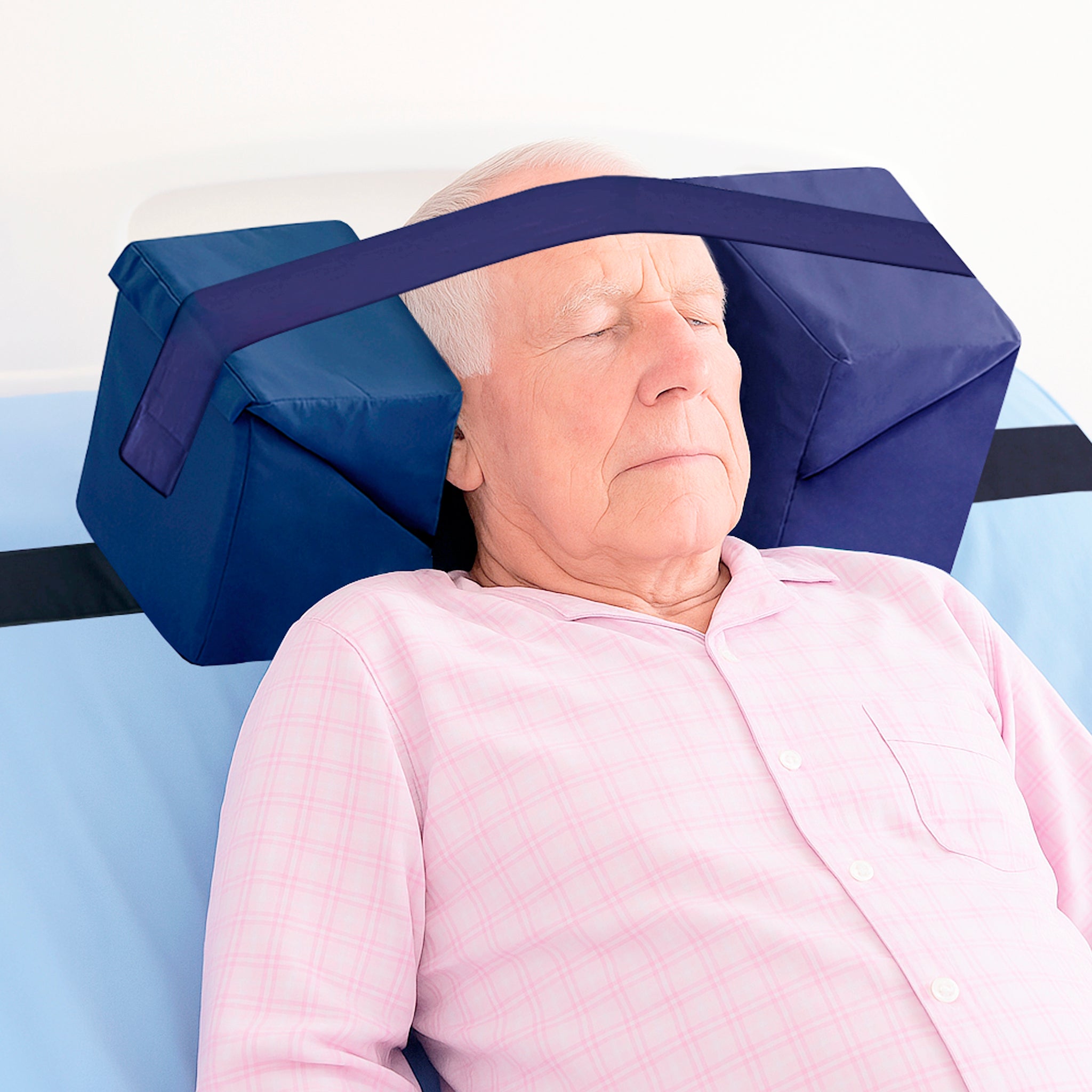 Suporte Estabilizador de Cabeça com Alça para Leitos e Assentos