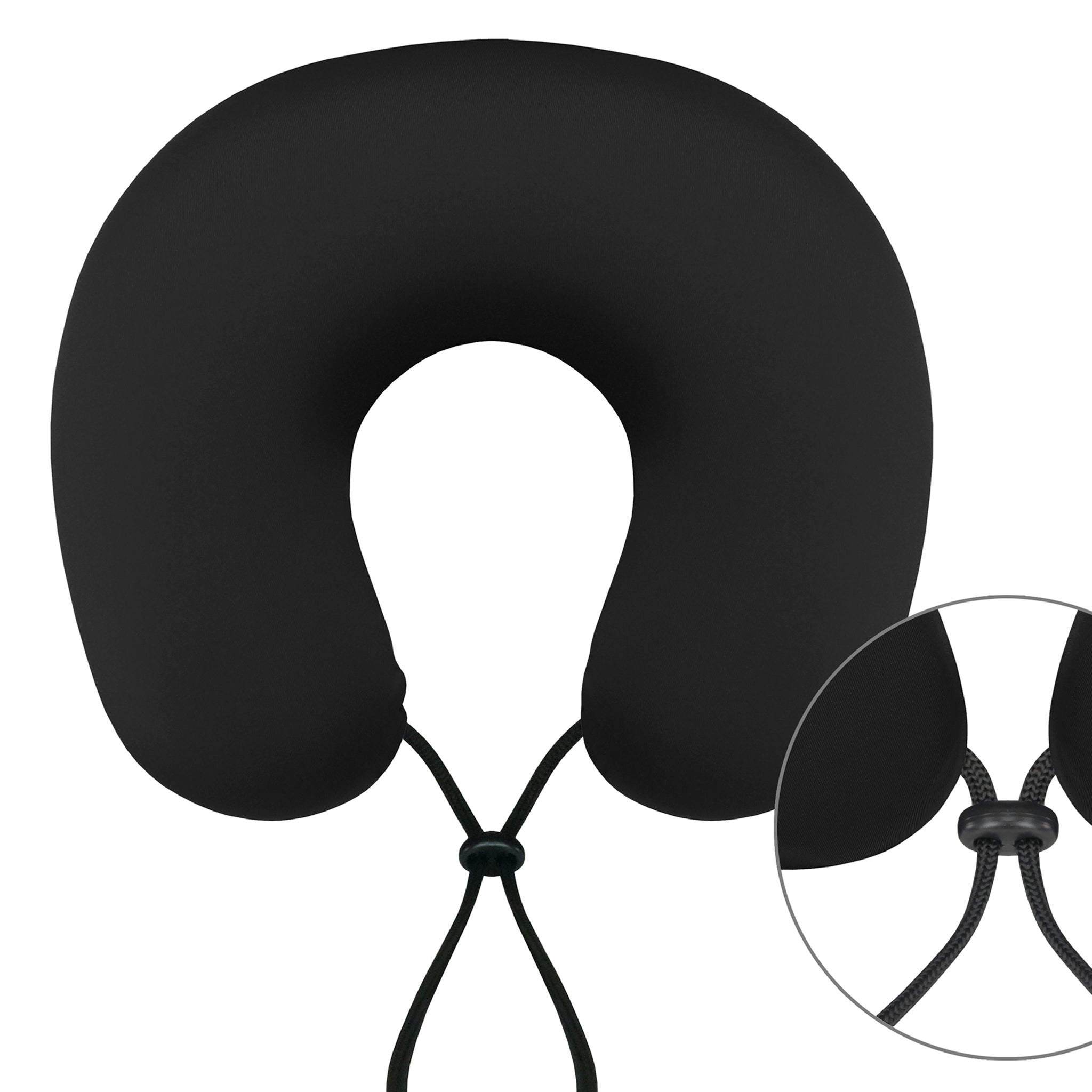 Neck Pillow Cor Preta Visco