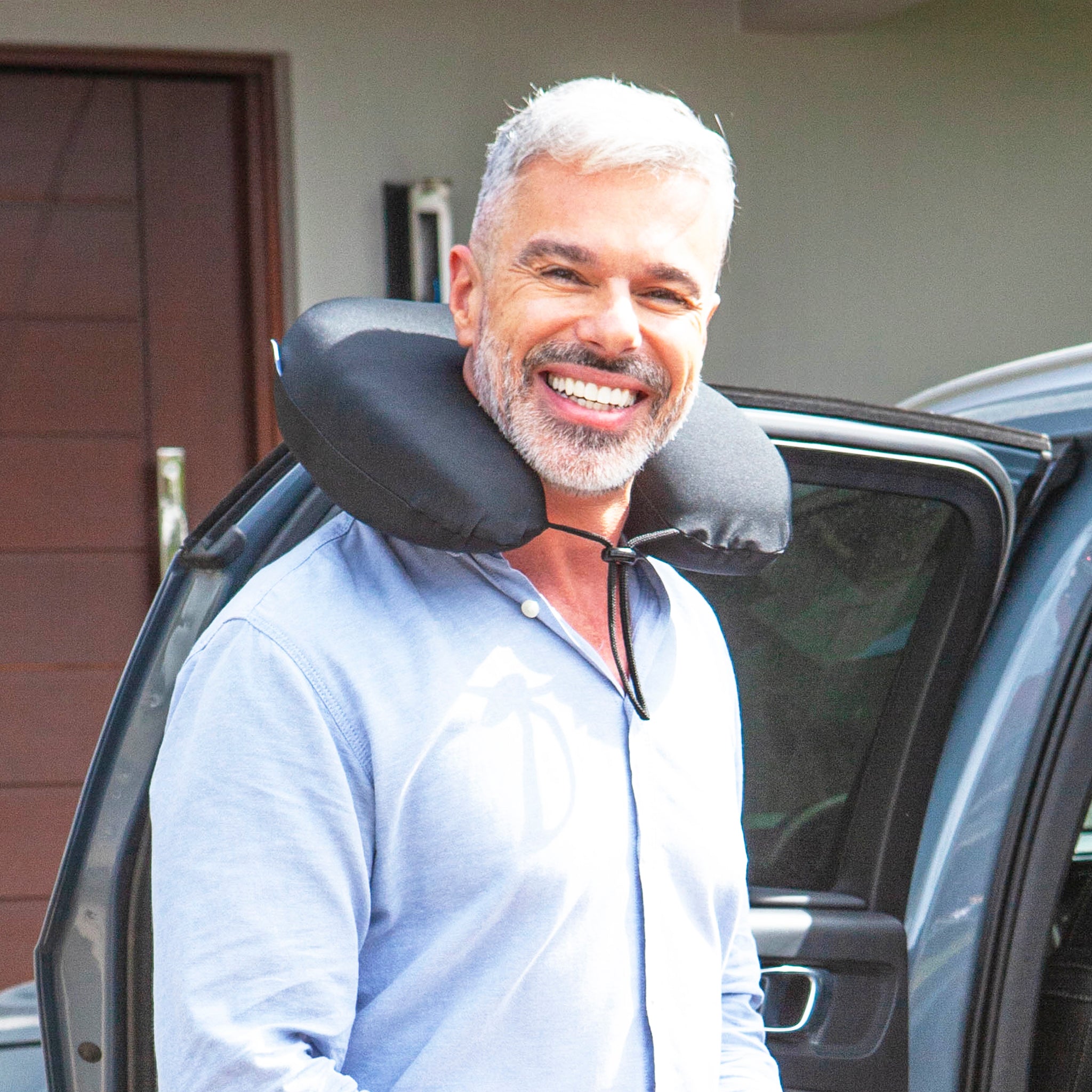 Neck Pillow Cor Preta Visco