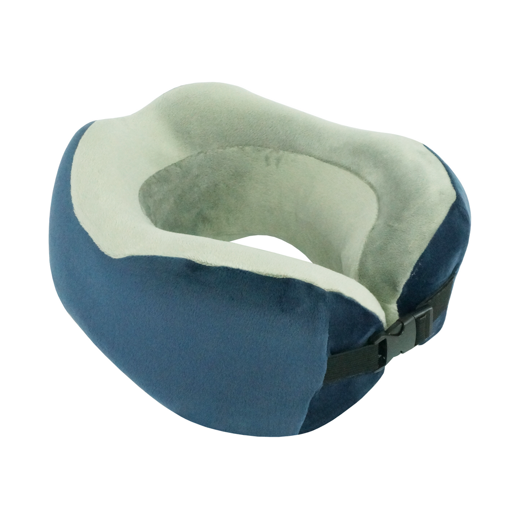 Neck Roll Visco Plush Cor Azul Marinho/Grafite