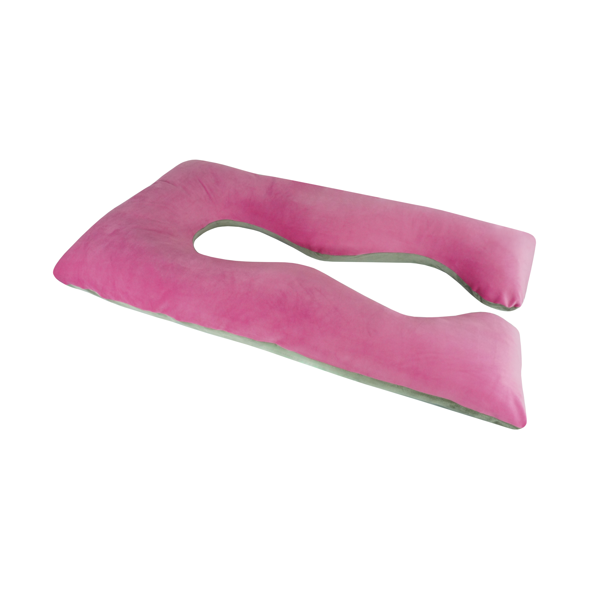 Travesseiro Agarradinho Corporal Plush Cor Rosa/Grafite